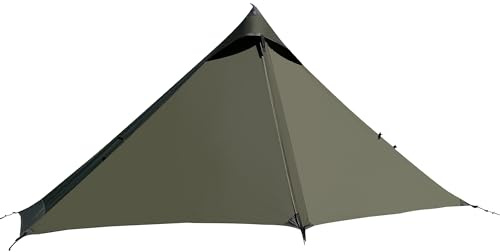 TENPLAY Ultraleichtes Trekkingzelt für 1 Person (0,97 kg Zeltgewicht), wasserdichtes PU5000 mm, einfacher Aufbau mit 1 Trekkingstock (Nicht im Lieferumfang enthalten) für Solo-Wandern und Camping