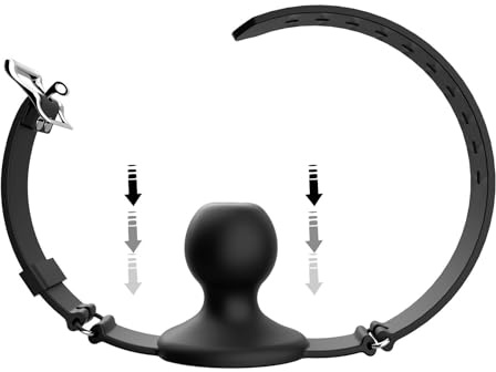 Ballknebel verstellbar – BDSM Mundknebel mit Luftloch Ball Gag für Bondage Rollenspiele – SM Fetisch Sextoy für Paare
