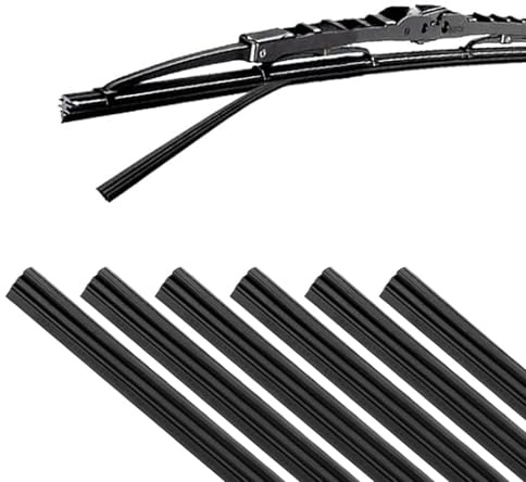 6 Stück Wischergummi Meterware,Scheibenwischergummi Ersatz,Scheibenwischer Gummi,Scheibenwischer Gummi Universal,Kompatibel Mit Allen Scheibenwischern,Zerlegbar (800mm)