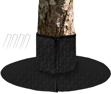 Cubierta para árbol – Protección de invierno al aire libre | Escudo de protección de árbol de instalación rápida con 4 clavos de tierra – para jardín de palmeras, paisajismo al aire libre, patio