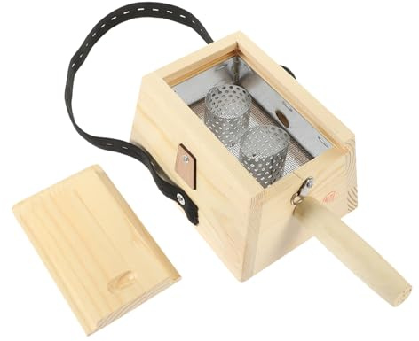 Warmhm Moxibustion Holzbox mit Doppeltem Stäbchenhalter Tragbarer Moxibustion Therapie Massager Sicherer und Praktischer Körperpflege massager für Zuhause und Geschenk