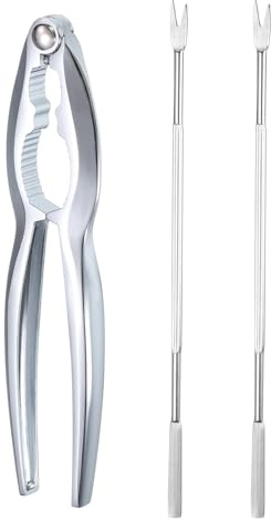 QUARKZMAN Casse-Pinces De Crabe Et Outils, Set D'outils En Acier Inoxydable Pour Casse-Noix Et Fourchettes Pour Homard, Crabe, Écrevisse, Ouverture Facile, Couteau À Coquillage