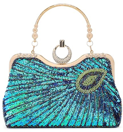 BAIGIO 1920s Sac à bandoulière vintage pour femme Sac à main de soirée pour fête mariage sac de mariée