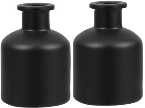 HANABASS Nachfüllbare Diffusorflaschen Aus Glas 2 Stück Zylindrische Leere Duftzerstäuberflasche Für Reed Diffuser Parfüm- Und Ätherische Öle Für Schlafzimmer Wohnzimmer Büro