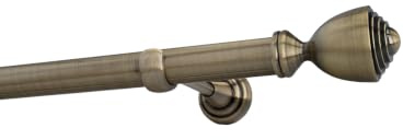 Sento 25mm Gardinenstange Vorhangstange Metall Wandmontage Messing Antik 140 cm Avanti