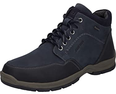 Josef Seibel Herren Schnürstiefel Lenny 52,Weite K (Extra weit),Wechselfußbett,wasserdicht,schnürboots,schnürung,Blau (Ocean-Kombi),46 EU