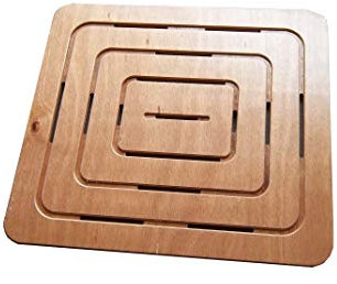 Castelmerlino 142 Pedana Doccia in Compensato Marino di Okumè cm 62 x 70 per Piatti Doccia cm 75 x 90