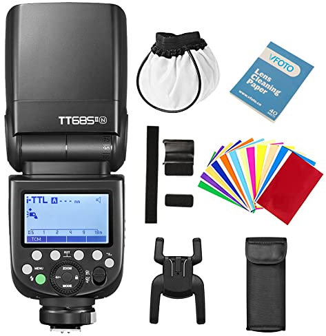 Godox TT685II-N TT685NII Speedlite TTL Caméra Flash 2.4G HSS Haute Vitesse 1/8000s GN60 Compatible pour Nikon D7100 D7000 D5200 D5100 D5000 D3200 Z6 Z7 (Godox TT685II-N)