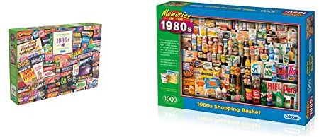 Gibsons 1000 Piece Retro Sweets & 1980s Shopping Basket Jigsaw Puzzle | Sustainable, Premium 100% Recycled Board | Great Gift for Adults