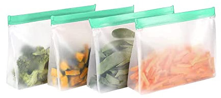 PARENCE Sacchetti Riutilizzabili per Alimenti, Transparent, Multi