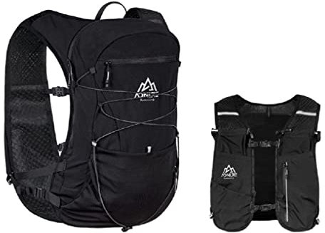 Hydration Off-Road Rucksack Leichte atmungsaktive 12L Outdoor Trail Marathon Running Cycling Race Hydration Weste, AONIJIE (X/XL, schwarz)