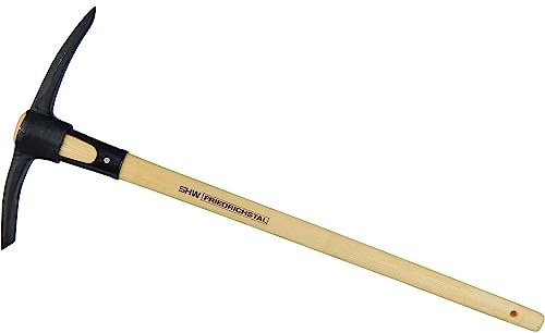 Leichte Kreuzhacke mit Eschenstiel und Verstärkungshülse - Effizientes Gartenwerkzeug für müheloses Graben und Hacken von SHW-FIRE