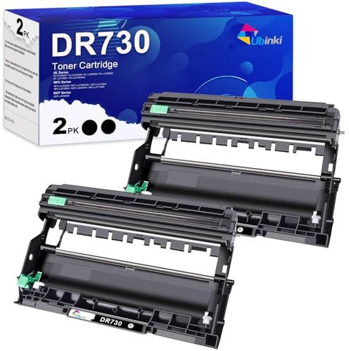 Ubinki Compatible DR730 Drum Unit Replacement for Brother DR-730 DR-760 for MFC-L2750DW MFC-L2710DW HL-L2395DW HL-L2350DW HL-L2370DW HL-L2325DW HL-L2390DW DCP-L2550DW Printer(Black 2-Pack, Not Toner)