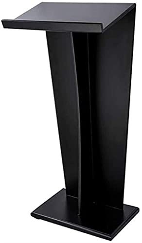 Hölzernes Rednerpult, Podium, Tischpult, Rednerpult, Podium, Hosting, Empfangstheke, Präsentationspodium, Schwarz, Weiß, Braun, ideal für Predigten und Präsentationen, Schwarz
