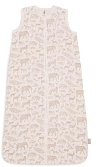 Jollein Baby Musselin Sommerschlafsack, Animals, Nougat, 90 cm