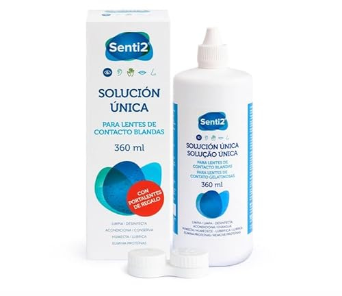Senti2 Solution unique pour lentilles de contact souples 360 ml - Lot de 3