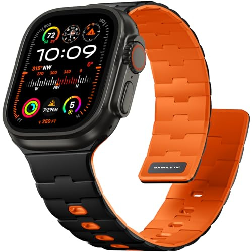 Bandletic Compatible con Correa Apple Watch Ultra 3 2 1 | Correas Magnéticas Suaves para Apple Watch Ultra 3/2/1 49mm/iWatch Series 11/10 46mm, 9/8/7 45mm, SE 6/5/4 44mm, 3/2/1 42mm