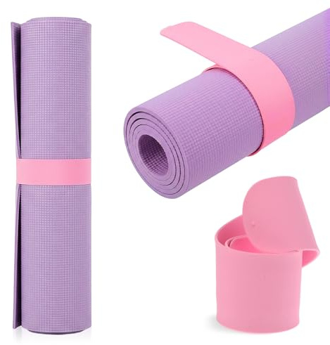 APLZGMG Yoga Mat Strap, One Snap Yoga Mat Slap Band for Keep Mats Tightly Rolled, Elastic One Snap Straps Band Fits Most Size Workout, Exercise, and Pilates Mats(20 L x 2 W)