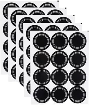 Etiquetas Para Frascos De Especias Etiquetas redondas for especias (5/10 hojas), resistentes al agua y aceite, borrables, for tarros de cocina habitación Para Organizar Tu Cocina(Black 60pcs)