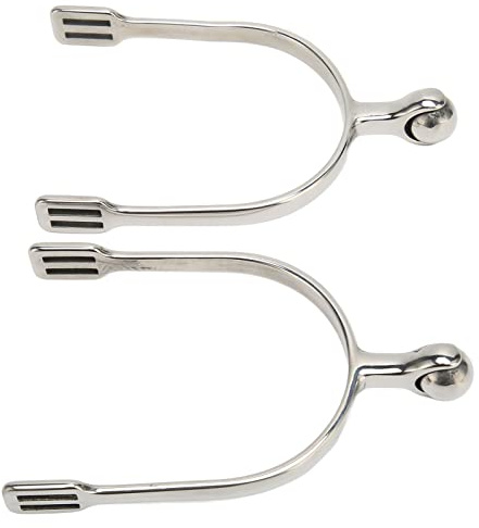 Bamjour Sporen, 2 Stück Edelstahl-Sporen für Cowboystiefel, Damen, Pferdesporen mit Rollerball, Sporen für Cowboystiefel, Herren, Reitzubehör für Reitstiefel, Reitkunst-Liebhaber