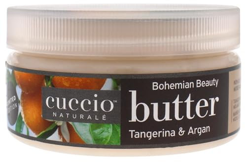 Cuccio Naturale Butter Blends - Ultra-Moisturizing, Renewing, Smoothing Scented Body Cream - Deep Hydration For Dry Skin Repair - Made With Natural Ingredients - Tangerina And Argan - 8 Oz