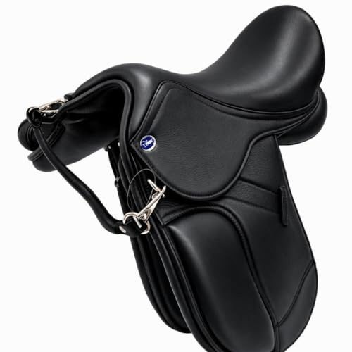 Pony Shetty Ledersattel Monoblatt weich 14 o 15 Zoll Schwarz Leder + 5 Kopfeisen = verstellbar u veränderbar. Tysons Ponysattel (15 Zoll)