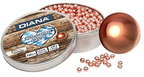 Diana Oktoberfest BBS Kaliber 4,4mm verkupfert 750 STK. Luftgewehr Munition Luftgewehr Kugeln Luftgewehr Patronen 4,4 BB Kugeln BB Munition Oktoberfestgewehr