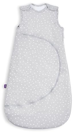 Snuz Pouch Baby Sleeping Bag - Super Soft Cotton, Makes Night Change Easier, Ideal Baby First Equipment Newborn - Perfect, White Spots 0-6 Months, 2.5 Tog, All Year Round