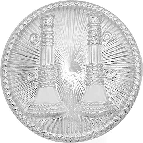 Smith & Warren Fire Captain Two Parallel Horns Silber-Finish Cap Badge