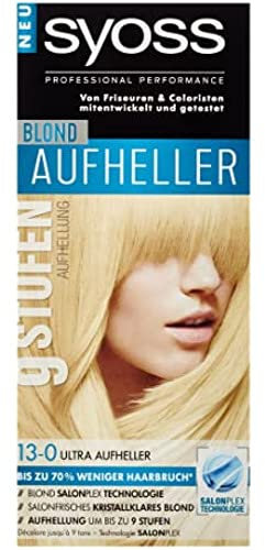 Syoss Professional Performance 13-0 Ultra Aufheller, 115 ml Flasche, Kristallklares Blond, Anti-Gelbstich-Effekt, Aufhell Booster & Anti-Schädigungs-System
