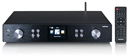 Módulo sintonizador Hi-Fi Lenco DIR-250 - Radio por Internet con Dab+ - Bluetooth V5.0 - Spotify Connect - Pantalla LCD TFT de 3,2 - con Mando a Distancia y 2 Antenas - Negro