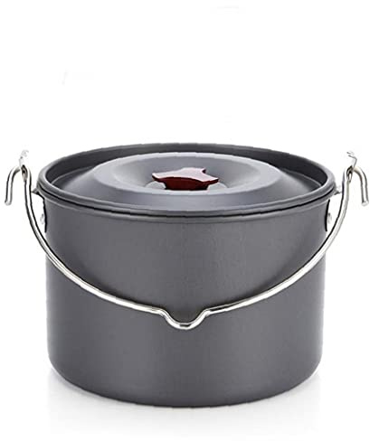 sevenjuly Camping Hanging Pot köksredskap picknick lägereld stor lätt aluminium för 5–6 personer resa vandring utomhus
