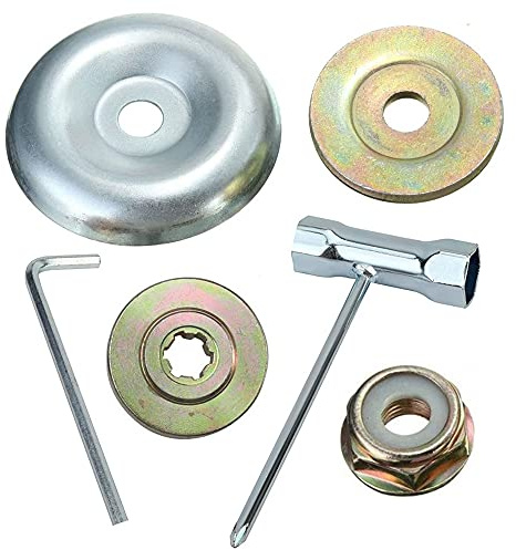6pcs kit ecrou Tete debroussailleuse Universelle, pour débroussailleuse Thermique, Stihl, Echo, Ryobi Tete, Kit De Fixation D'écrou De Lame Plaque De Lame En Métal De Boîte De Vitesses Universelle