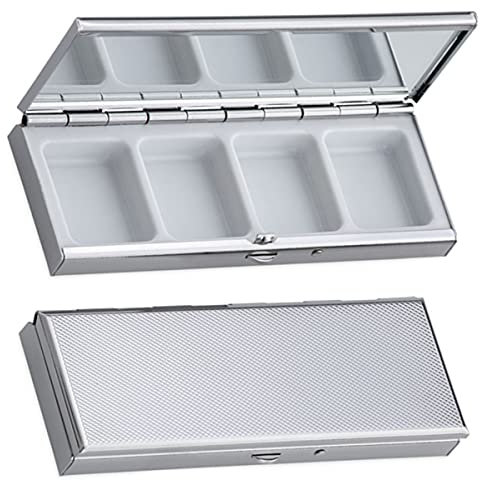 SILBERKANNE Pillendose Hamburg korn guillochiert 4 Fächer 3,5x10 cm Premium Silber Plated edel versilbert. Fertig zum verschenken mit schicker Geschenkverpackung