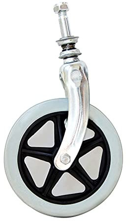 Accesorios para sillas de ruedas de neumáticos de 6 pulgadas de 7 pulgadas de 7 pulgadas Conjunto completo de rueda delantera + tenedor frontal, rodamiento giratorio único Especial Rueda pequeña para