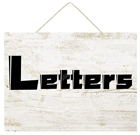 Wooden Signs, Rustic Post Letter Box Sign Plaque Pianted Quote Home Decor Farmhouse Garden Outdoor Wall Art 8X12,