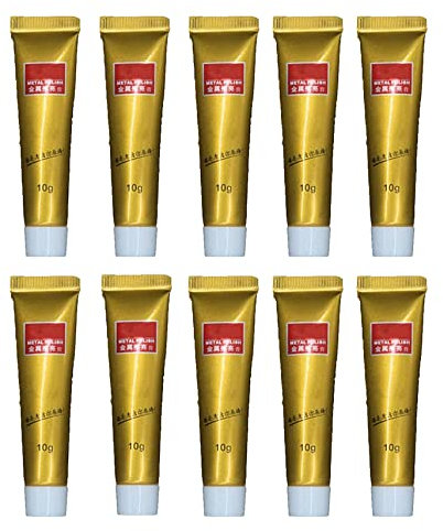 Hehimin 2022 Metallpoliercreme, Metall-Reinigungspaste, ultimative Metallpoliturcreme, Edelstahl/Aluminium/Messing/Kupfer oder Gold Politur Reiniger (10 Stück)