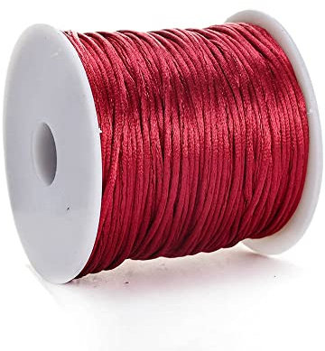 50 M/Rolle, 1 Mm, Baumwollkarte, Mehrfarbig, Knotenschnur, Nylonseil Für Schmuckherstellung, Zubehör, Diy, Geflochtenes Armband