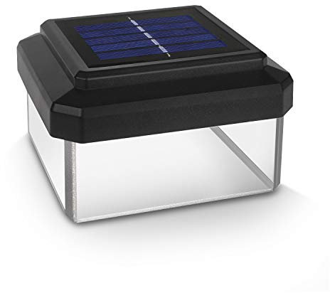 Green Blue GB128 LED Lampe Solaire Poteau de Clôture Lumière de Jardin, Noir