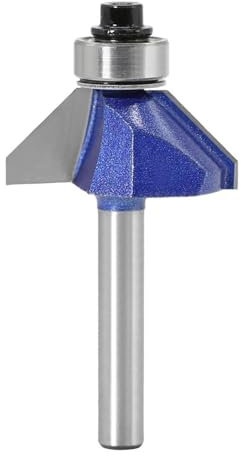 1/4 Stück 6 mm Schaft 1/4 Schaft 45 Grad Fasenfräser Die Kante, die Abschrägungs-Holzbearbeitungs-Fräser for Holz-Bits bildet (Size : 6.35X6.35)