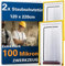 2 Stück ZWERKZEUG® 2x Staubschutztüren mit Reißverschluss 𝟏,𝟐𝟎 𝐱 𝟐,𝟐𝟎 𝐦 extra stark 100 mikron Wasserdicht Anti-Staub Reißverschluss Tür Staubschutzwand Staubtür