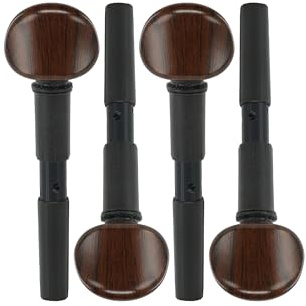 Wittner 271131L04P - Set di 4 vortici a forma di viola, Ø 9,2/1:30, colore palissandro, confezione da 4 pezzi, made in Germany