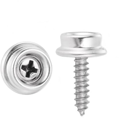 Stainless Steel Marine Grade Boat Snaps, 50pcs, 3/8 Socket, 5/8 Screw