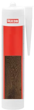 Silicone acrilico colorato all'acqua per legno senza solventi per sigillare o stuccare legno - Uso Interno - Sigilliante Legno per Fori, Fessure e Crepe (Noce)