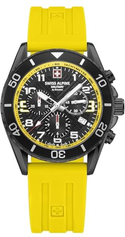 Swiss Alpine Military Herrenuhr Chronograph Analog Quarz Silikon 7029.9