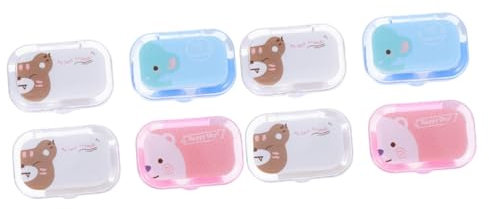 JECOMPRIS 2 Sets „Augen Für Augen“ Halloween Für Menschliche Augen Tragbare Linsenbox Linsenbehälter Linsenträger Versiegelt Auslaufsicher – Gemischter Stil 4 Boxen X 2