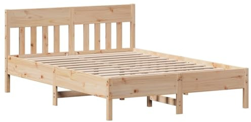 vidaXL Massivholzbett ohne Matratze 140x200 cm Kiefernholz