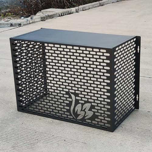 Privacy Panels Outdoor Decorative, Privacy Fence Panels for Outside Metal, Patio Lattice Panels for Outside, Hide Outdoor Air Conditioner and Trash Enclosure (Color : Grey, Size : 108 * 56 * 78cm)