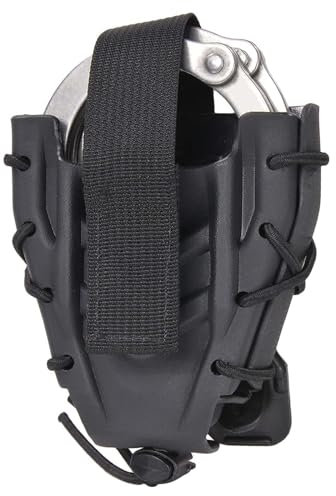 Handschellen-Holster, offene Handschellen-Hülle, Manschettentasche, Manschettenhalter, passend für S&W Handschellen / Scharnierhandschellen / andere Manschetten (1 Stück)