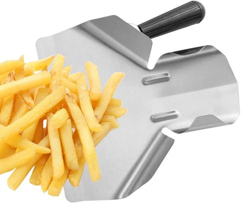 Popcornschaufel aus Edelstahl – einfaches Befüllwerkzeug für Taschen und Schachteln, Pommes Frites-Schaufel, kommerzielle Pommes-Frittie-Bagger-Schaufel, großartige Servierschaufel für Snacks,